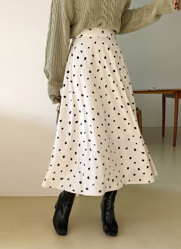 ドットフレアロングaラインバックゴムスカート春秋冬 スカート スカート Dholic Ladies ディーホリックレディース ファッション総合通販 Dholic