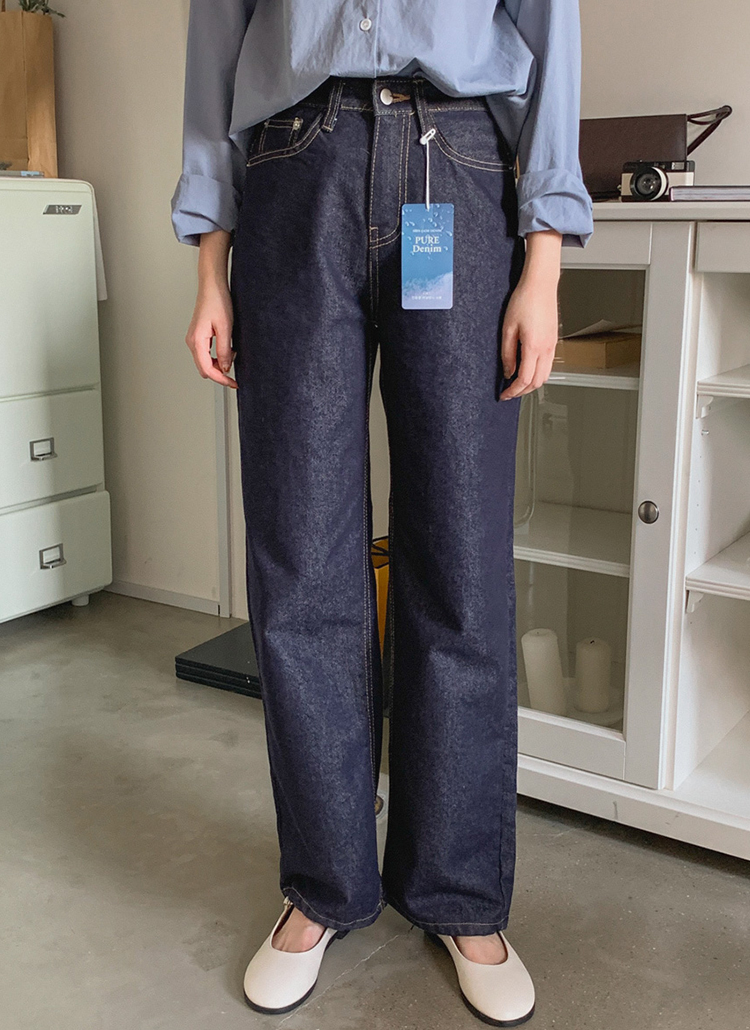 とと様へchimala DENIM TROUSERS ダークブルー ワイドパンツ とと様へchimala DENIM TROUSERS ダークブルー ワイドパンツ