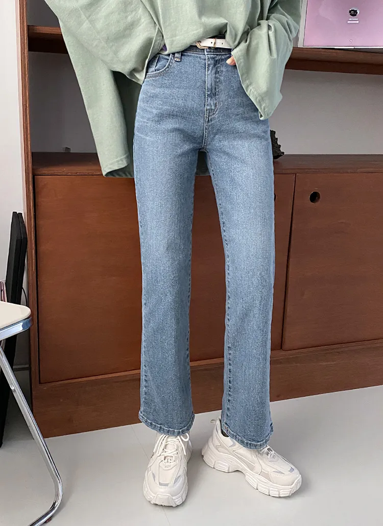 シークレットゴムストレートデニムパンツ・全3色 | DHOLIC | 詳細画像1