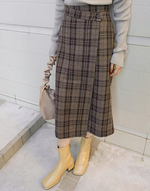 チェックラップスカート（スカート/スカート）| ai_uchiyama | 東京ガールズマーケット