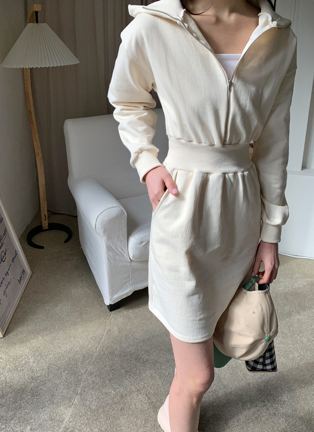 ハーフジップミニワンピース | DHOLIC | 詳細画像10