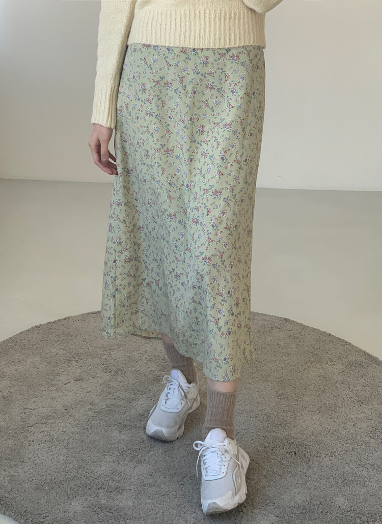 花柄フラワーパターンウエストゴムロングスカート春夏秋冬 スカート ロングスカート Femmemuse ファムミューズ ファッション総合通販 Dholic