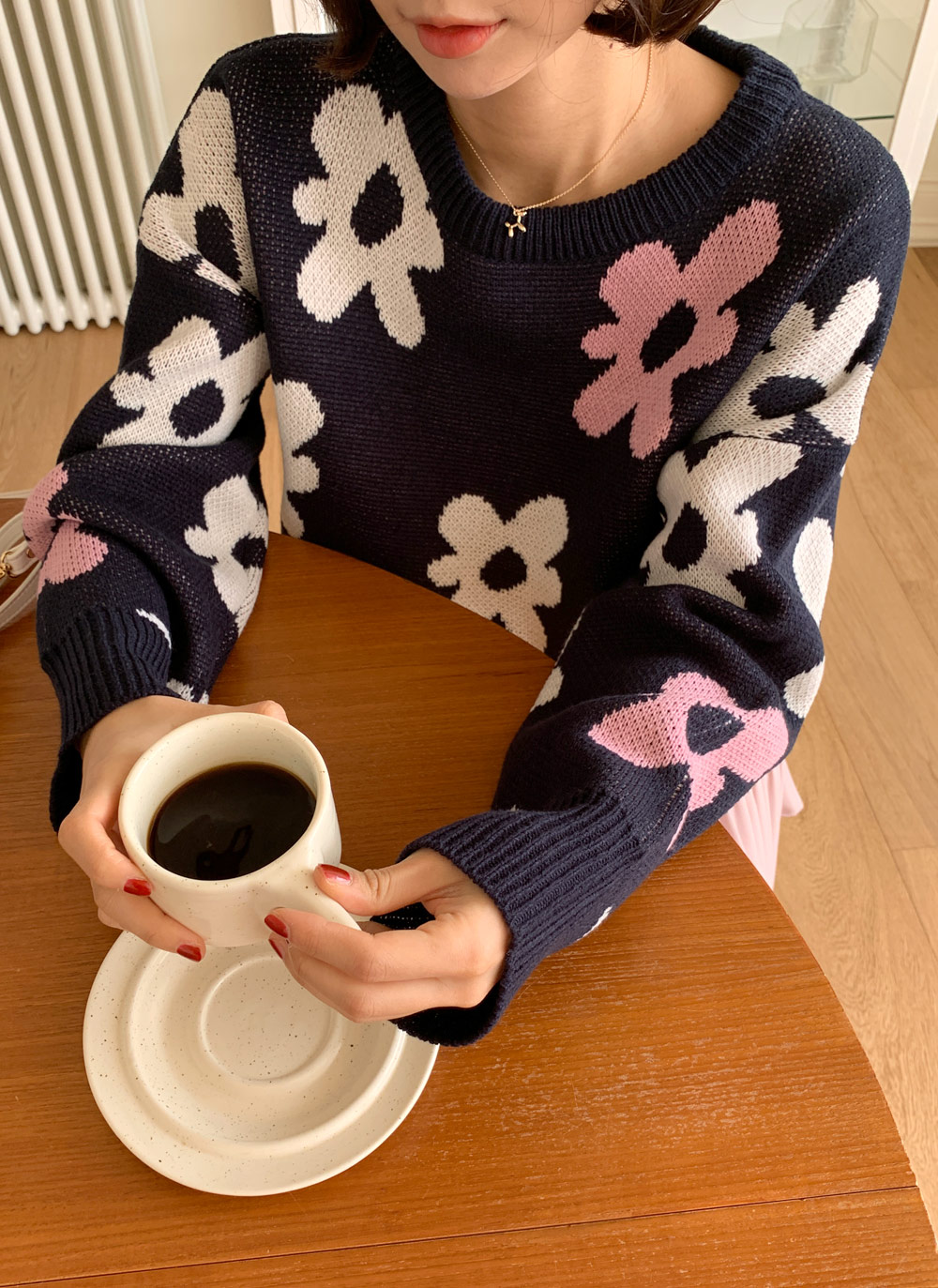 フラワーパターンニット・全5色 | DHOLIC | 詳細画像3