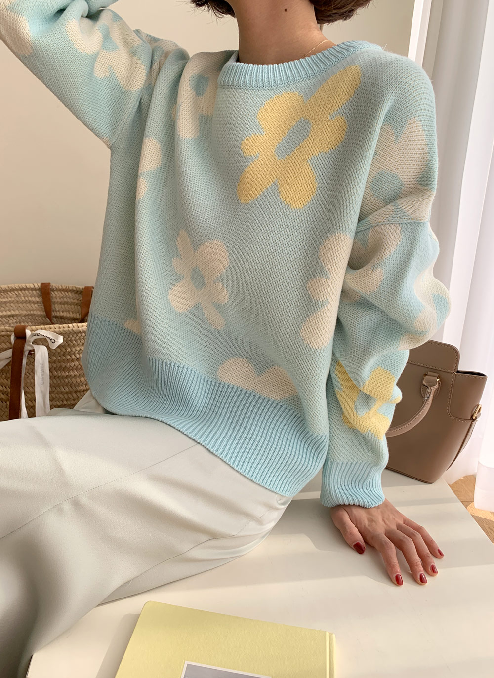 フラワーパターンニット・全5色 | DHOLIC | 詳細画像4