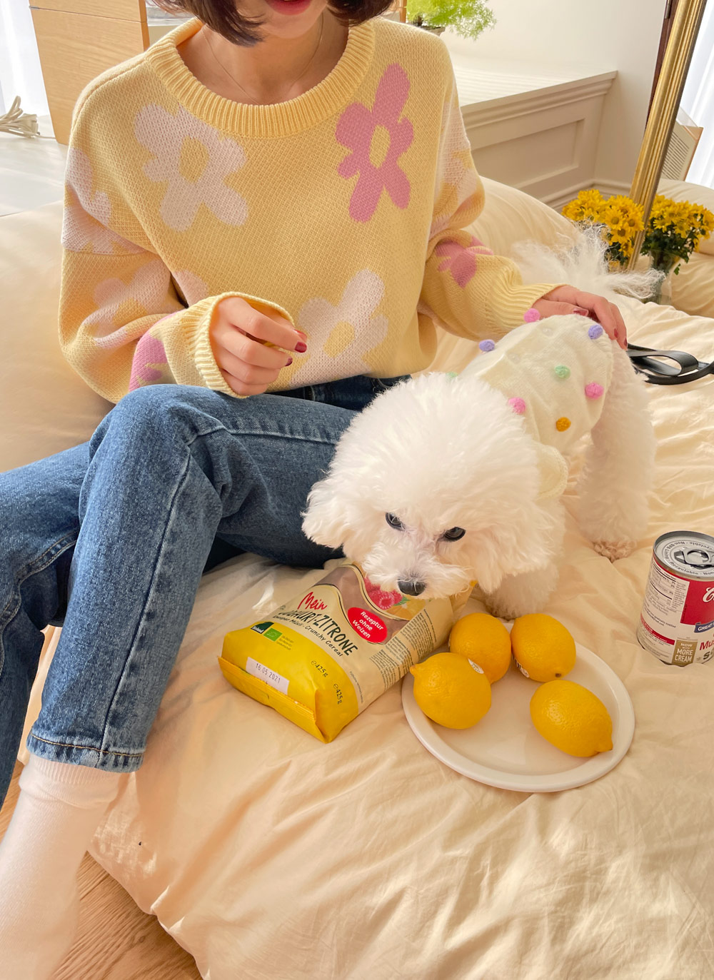 フラワーパターンニット・全5色 | DHOLIC | 詳細画像6