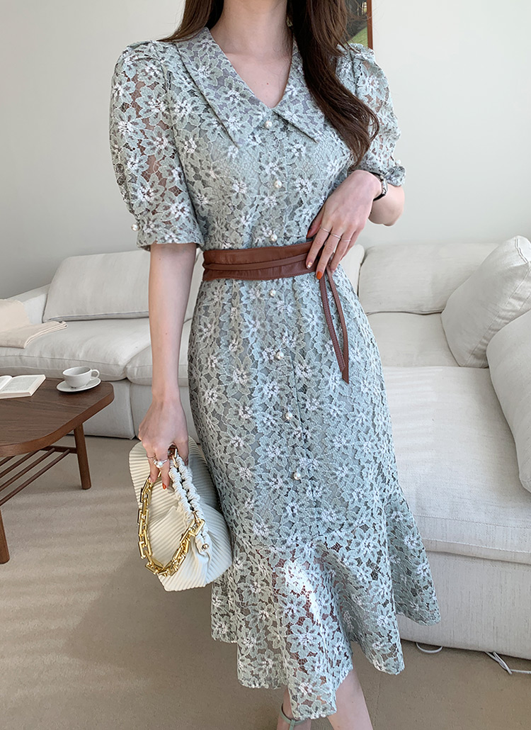 フラワーレースマーメイドワンピース 全3色 レディースファッション通販 Dholic フラワーレースマーメイドワンピース 全3色 レディースファッション通販 Dholic