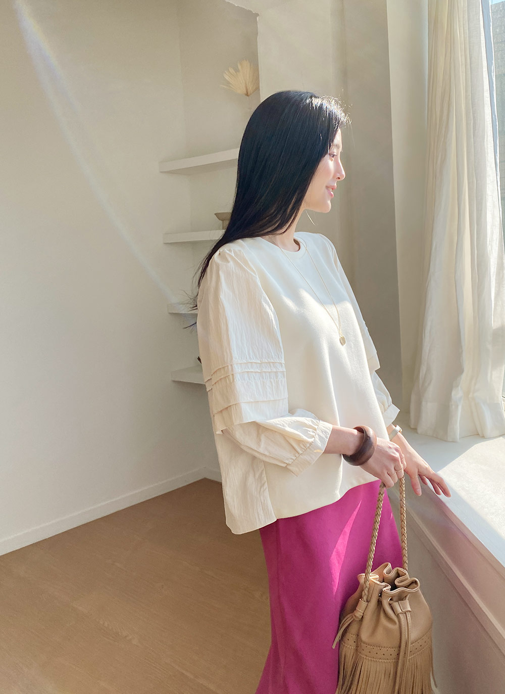 コントラストタックスリーブTシャツ・全3色 | DHOLIC | 詳細画像21