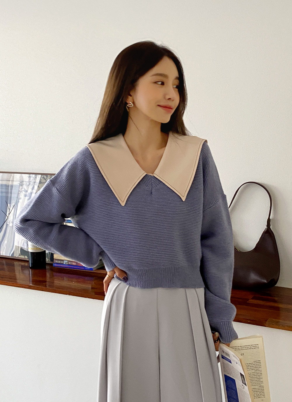 【12月スーパーSALE 15%OFF】 ステッチセーラーカラーブラウス・全4色 レディース | シャツ/ブラウス(半袖/袖なし)