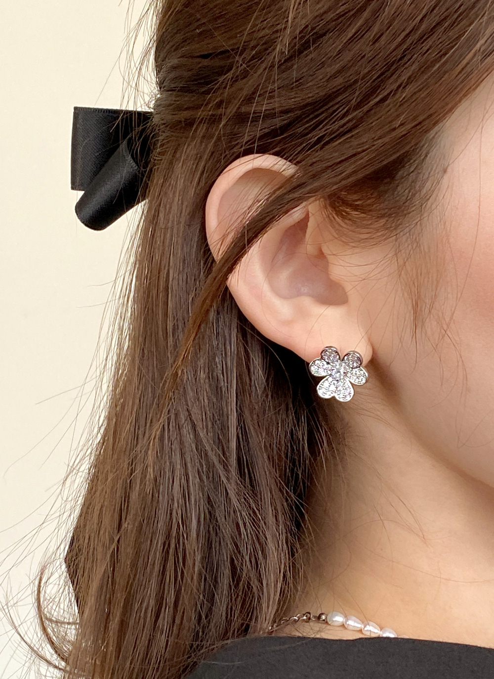 フラワーキュービックピアス・全2色 | DHOLIC | 詳細画像3