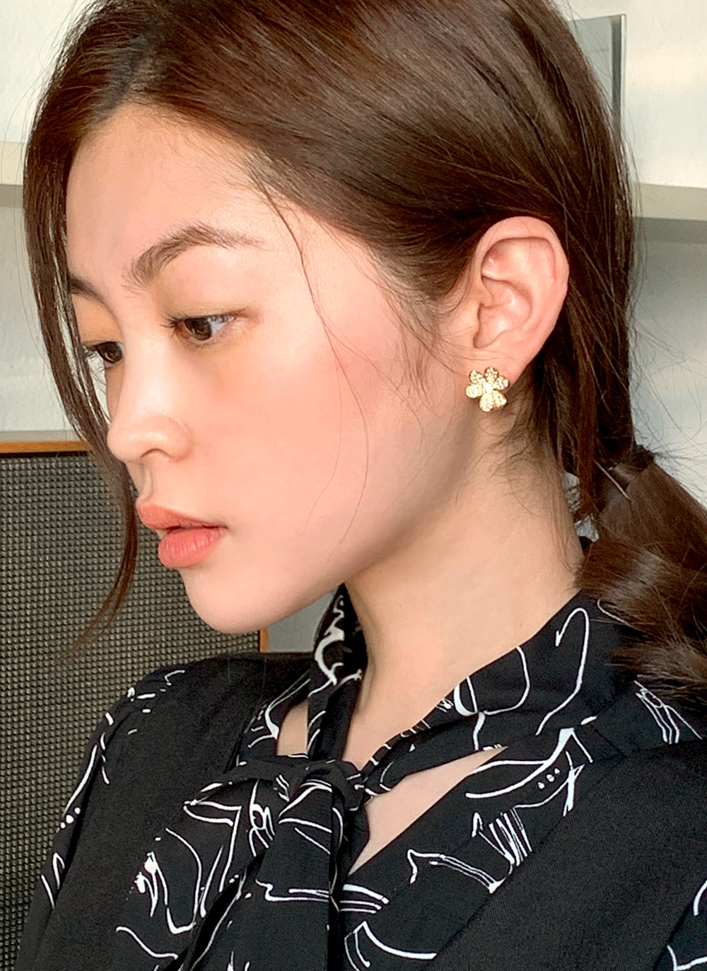 フラワーキュービックピアス・全2色 | DHOLIC | 詳細画像22