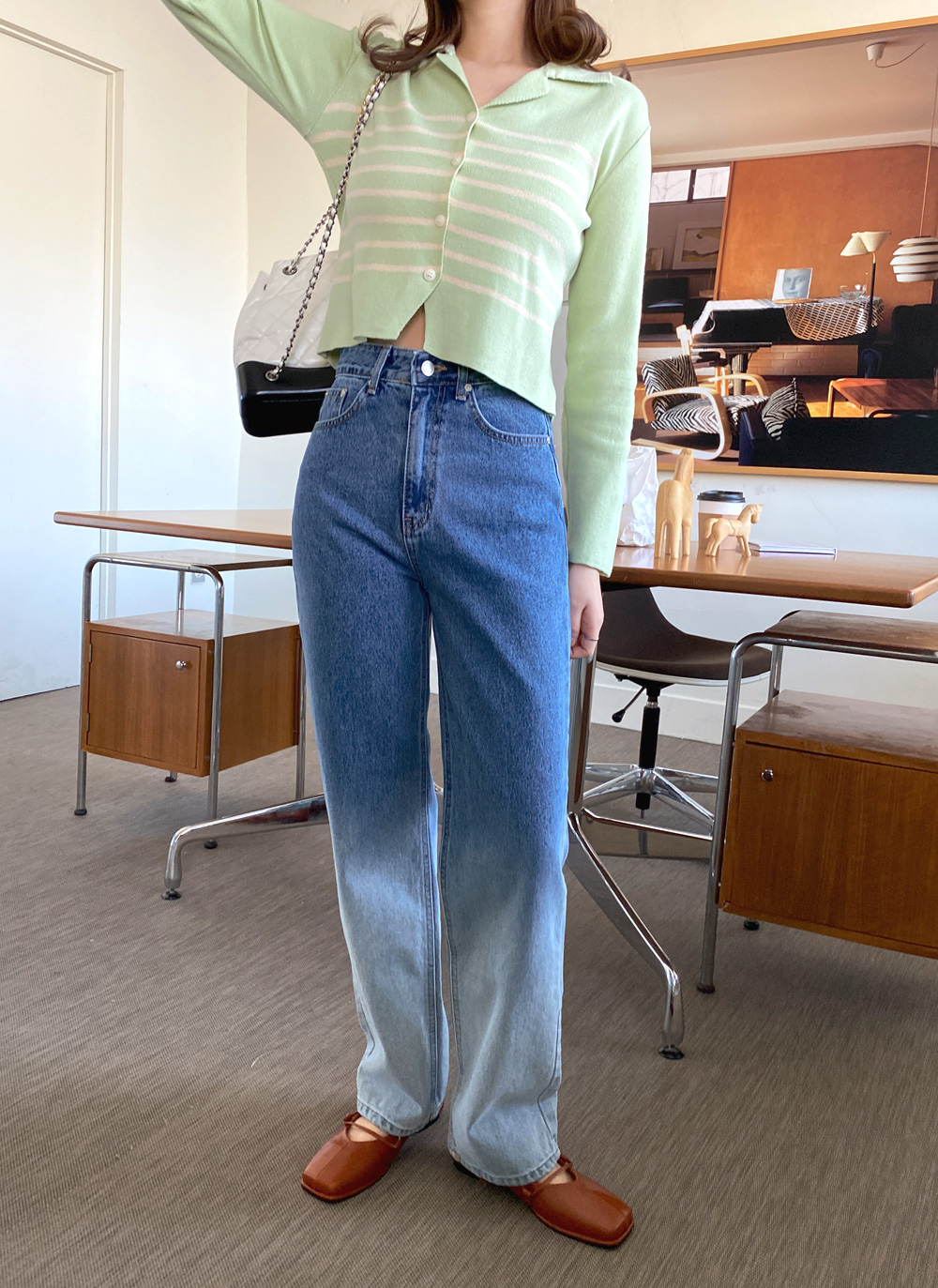 グラデーションデニムパンツ・全1色 | レディースファッション通販