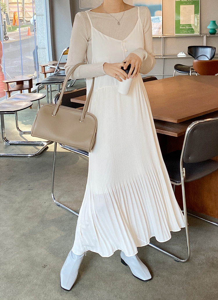 ノースリーブスリーブレスキャミソールプリーツロングワンピース春秋冬 ワンピース ロング Dholic Ladies ディーホリックレディース ファッション総合通販 Dholic