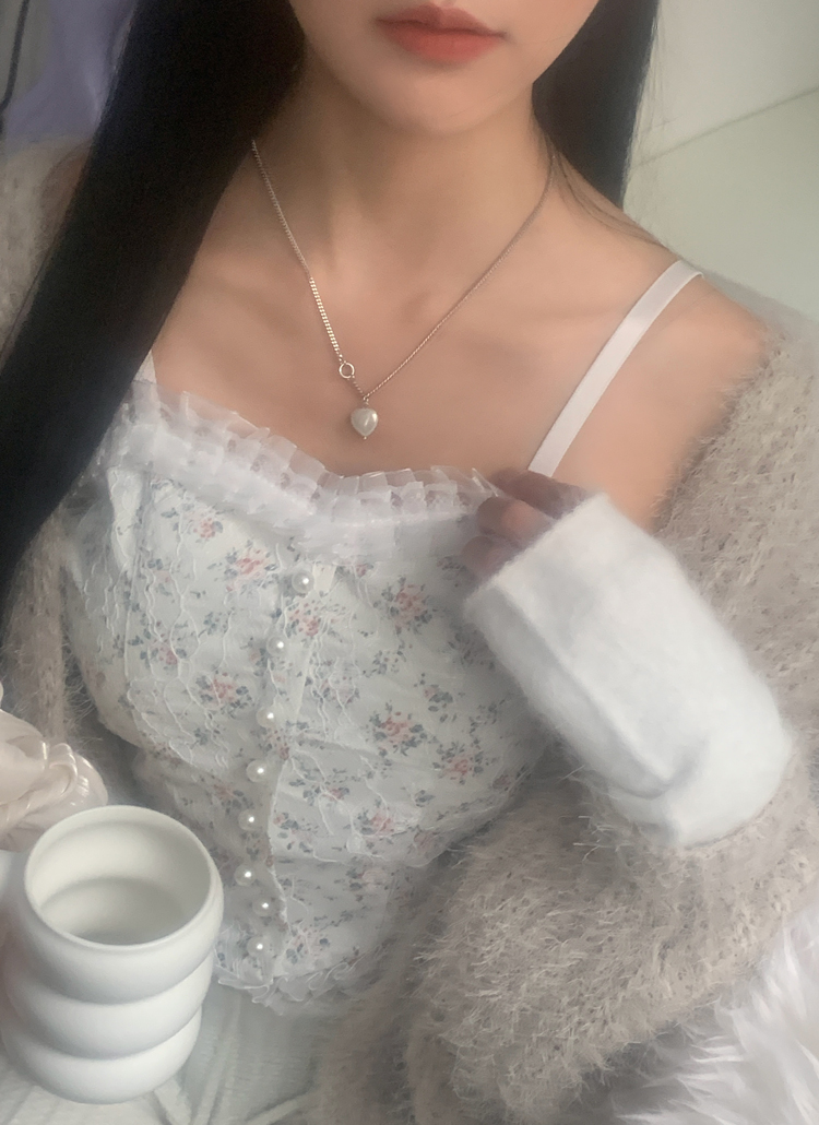 シルキーハートネックレスパール風モチーフ春夏秋冬 アクセサリー ネックレス Femmemuse ファムミューズ ファッション総合通販 Dholic