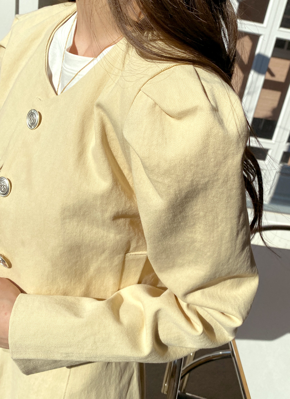 パフボタンジャケット&フレアロングスカートSET・全2色 | DHOLIC | 詳細画像12
