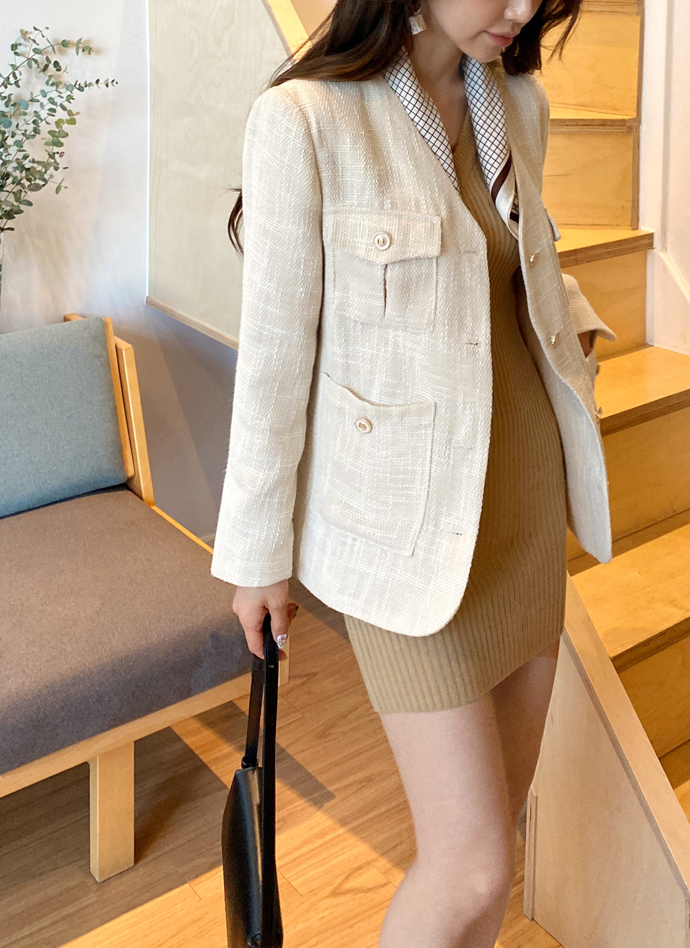 【フォロー割引1000円OFF】 ジャケット ノーカラー ツイード ベージュ 春 楽天市場】【SALE／46%OFF】(W)ノーカラーツィードJK A part by