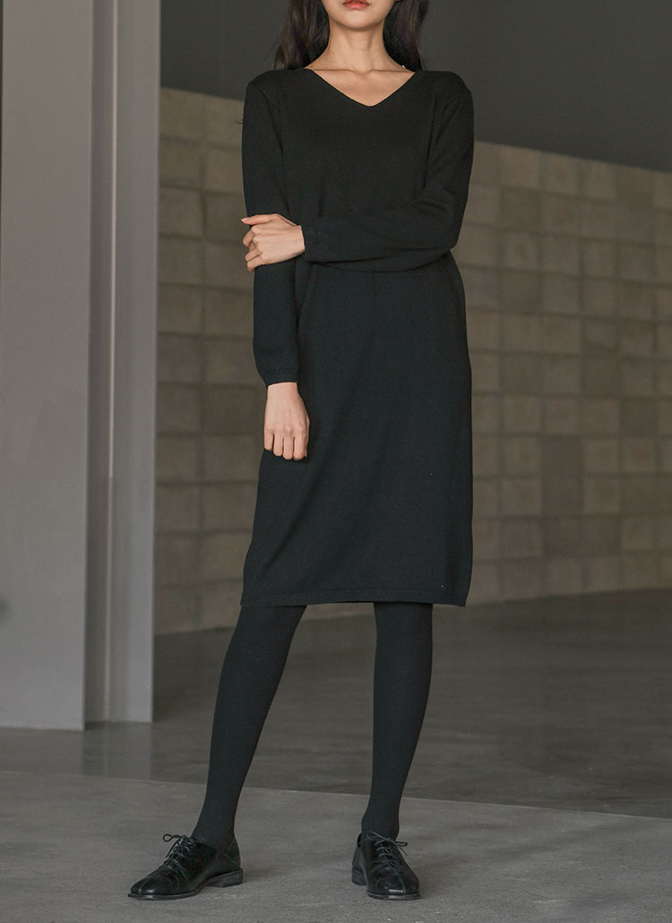 レーヨン混vネックニットワンピースパステルカラー無地ベーシックシンプル春秋冬 ワンピース ミディワンピース Pigment ピグメント ファッション総合通販 Dholic