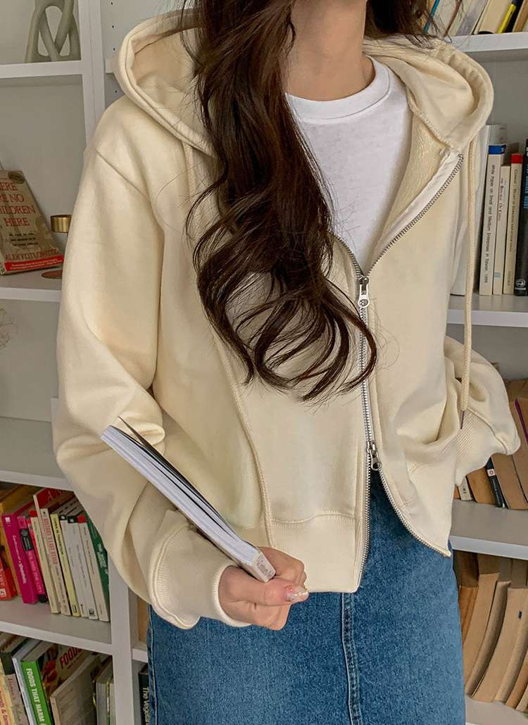 クロップドダブルジップパーカー P3365 トップス パーカー レディースファッション通販 Dholic ディーホリック