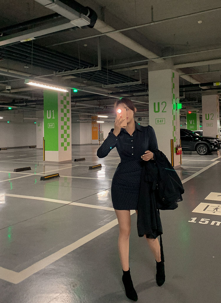 ストライプタイトシャツワンピース レディースファッション通販 Dholic 公式