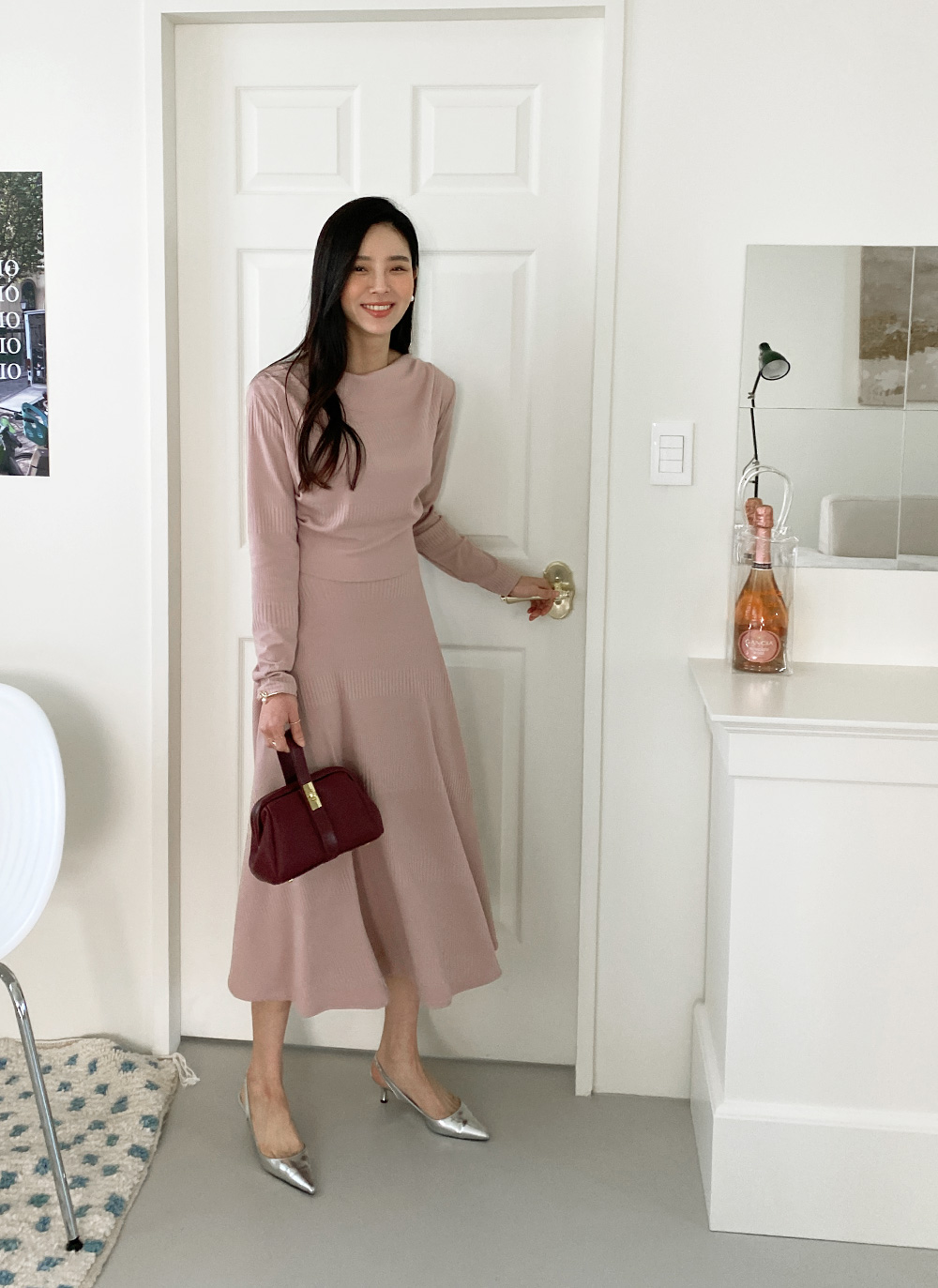 ドレープボートネックワンピース・全2色 | レディースファッション通販