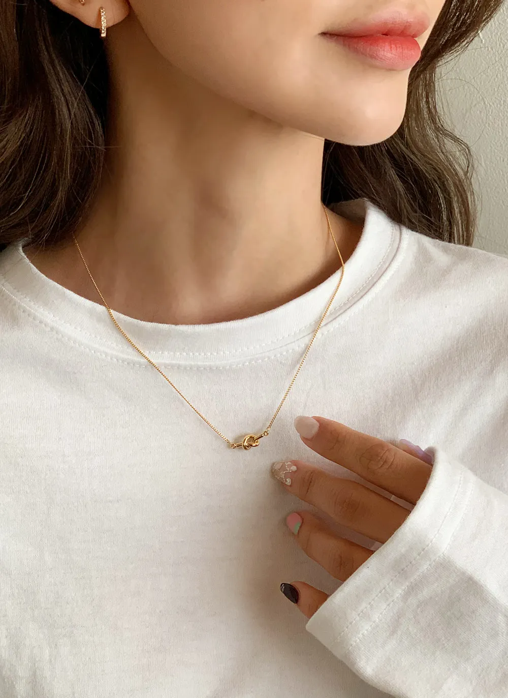 ノットペンダントネックレス・全2色 | レディースファッション通販  