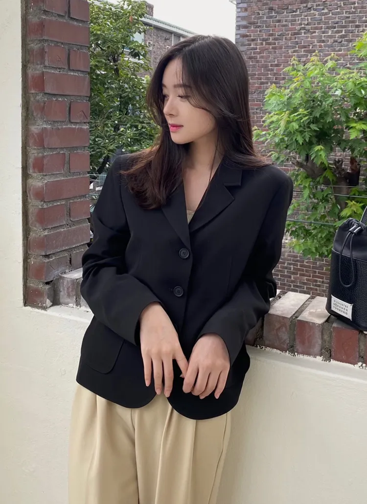 美品】miss chloe テーラードジャケット5ボタン 40 黒 Miss Chloe 