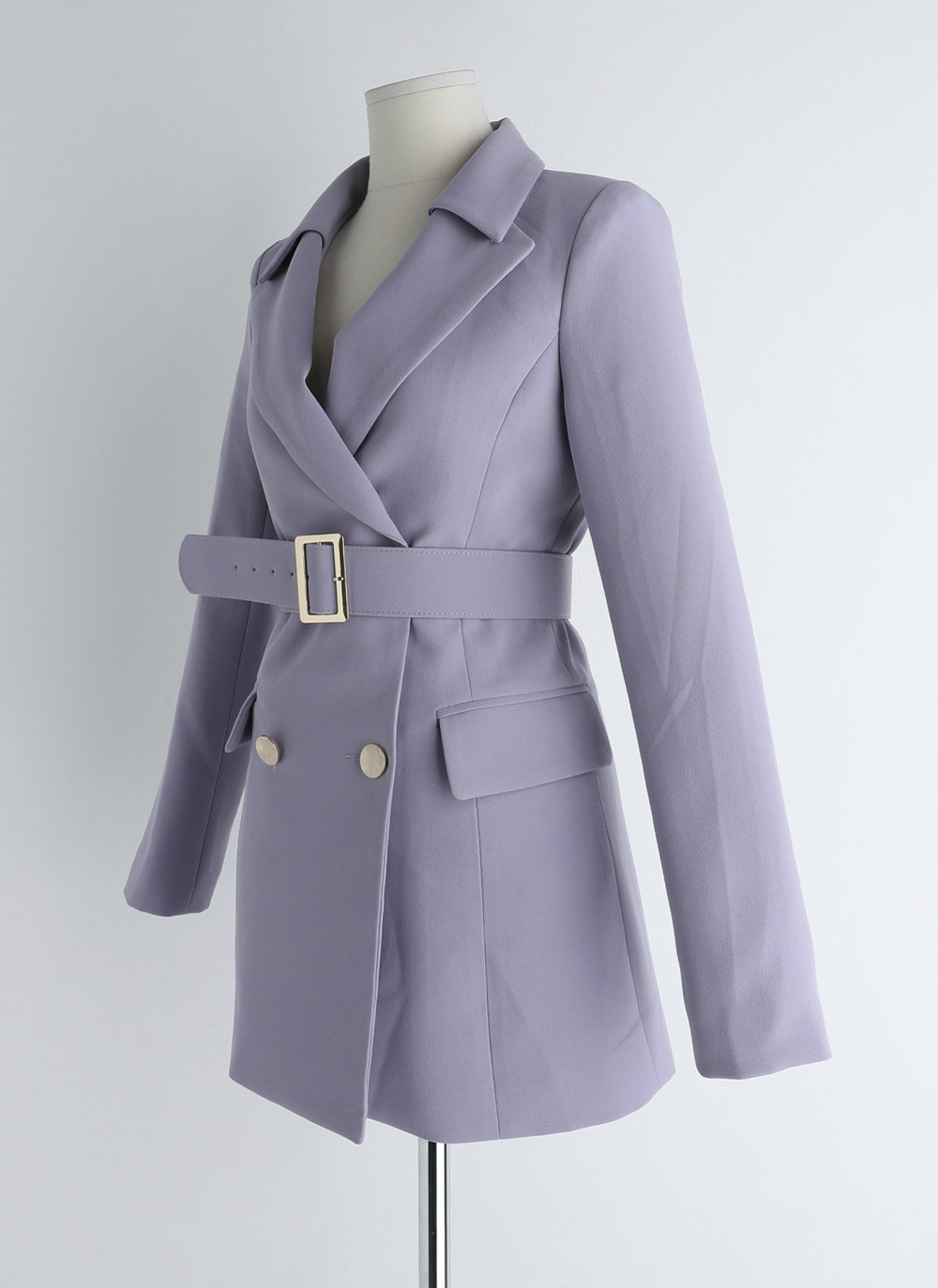 ベルト付ダブルボタンジャケット・全3色 | レディースファッション通販