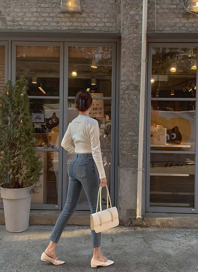 ウエストゴムスリムデニムパンツ レディースファッション通販 Dholic 公式