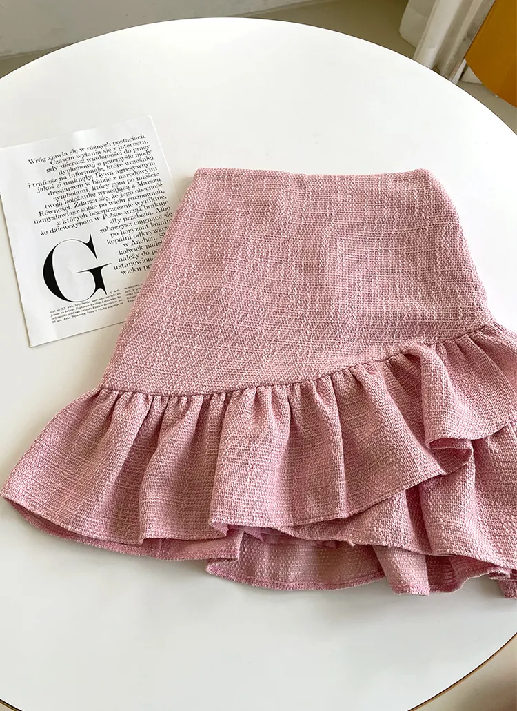 ツイードフリルスカート | レディースファッション通販 - DHOLIC 