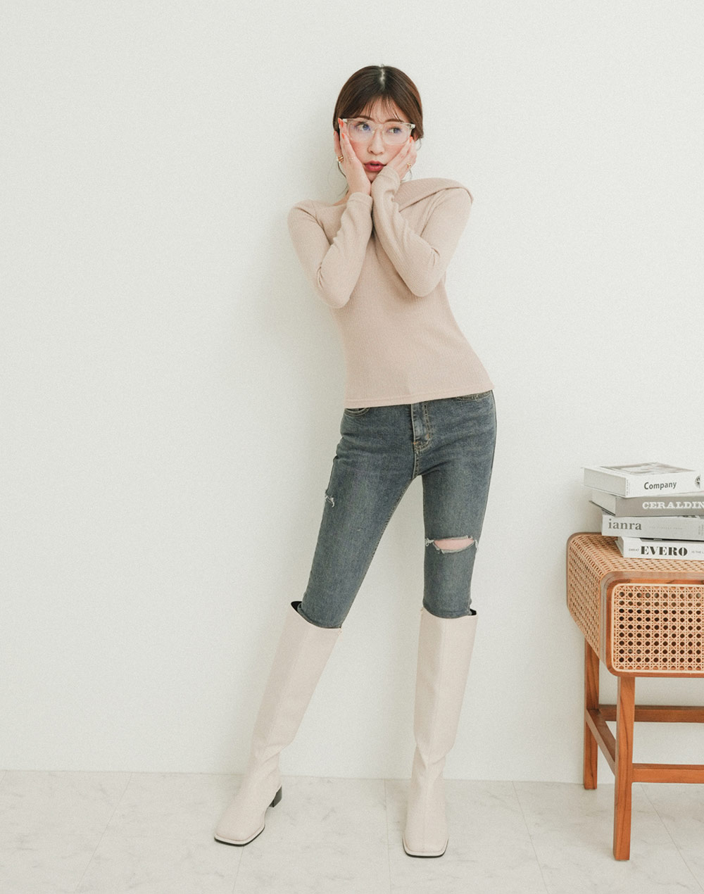 front cut-off denim | 詳細画像2