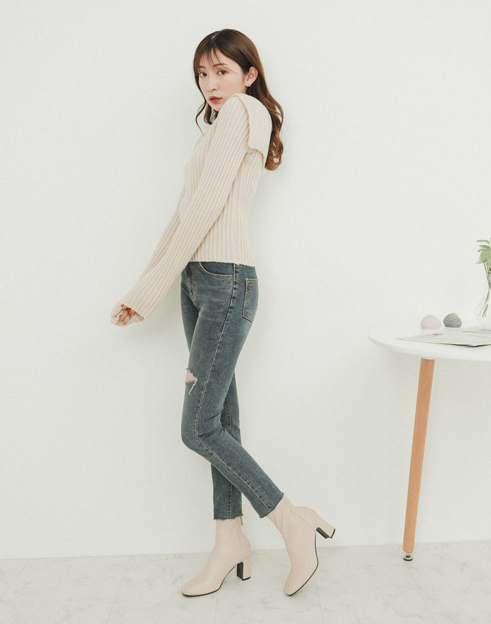 front cut-off denim | 詳細画像6