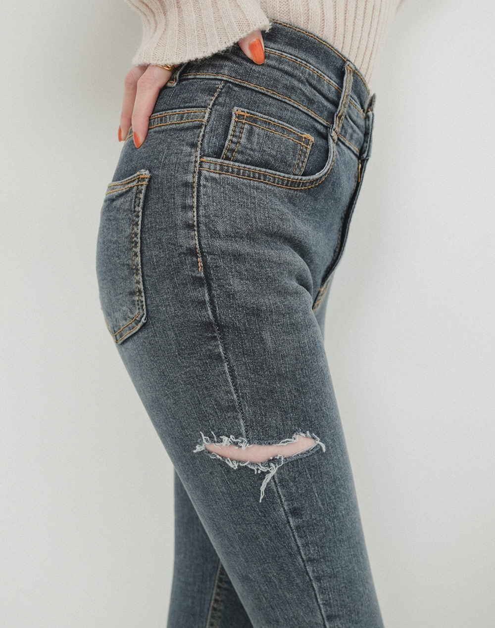 front cut-off denim | 詳細画像14