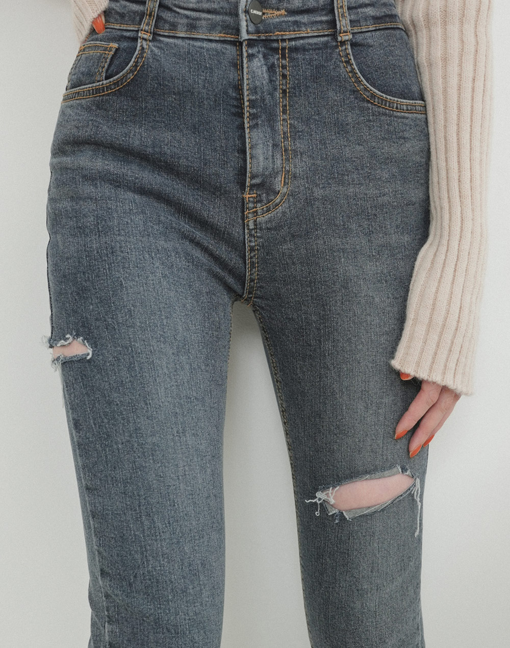 front cut-off denim | 詳細画像15