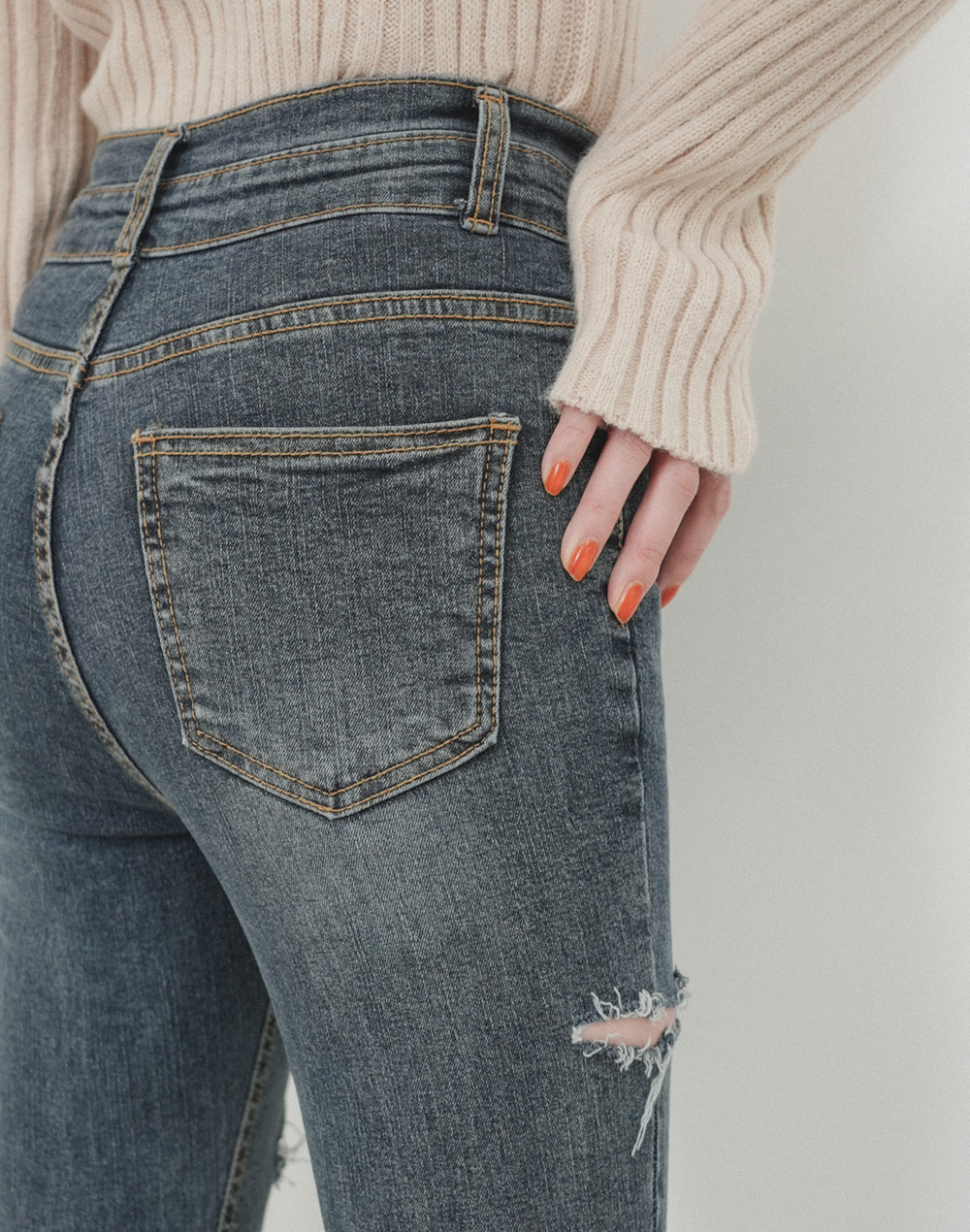 front cut-off denim | 詳細画像16