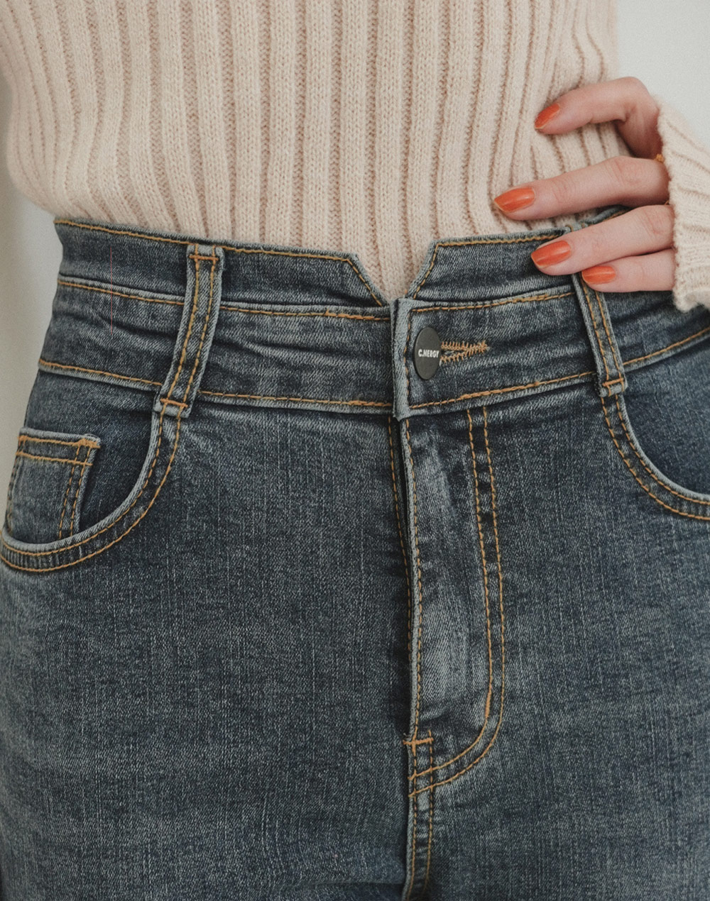 front cut-off denim | 詳細画像17