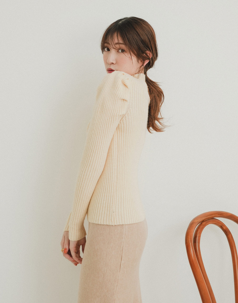 power shoulder knit | 詳細画像5