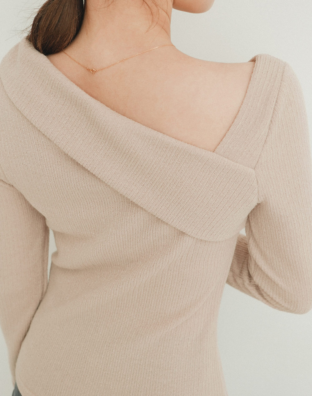 unbalance neck T-shirt | 詳細画像8