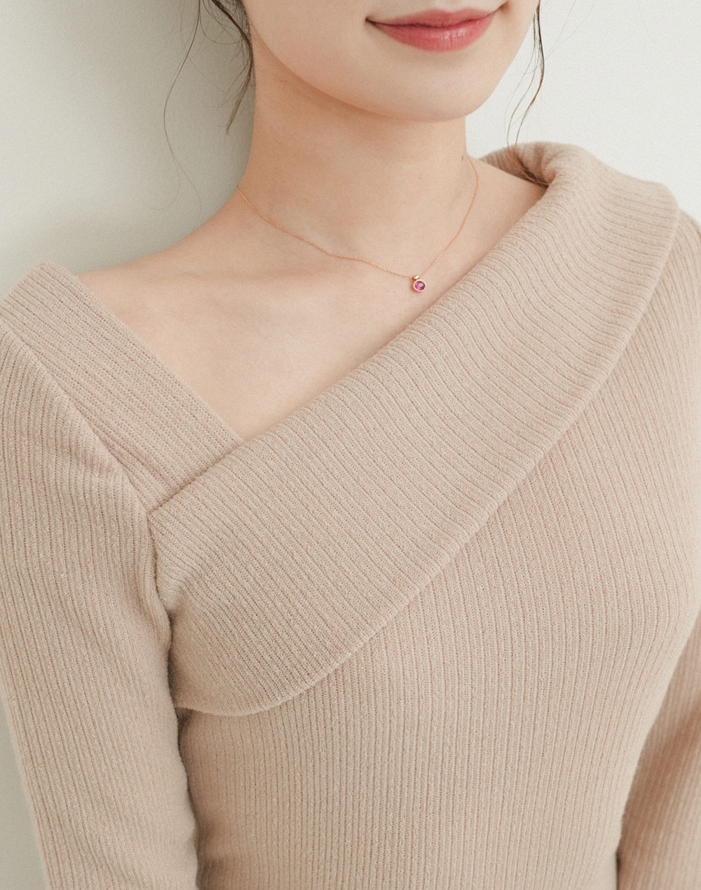 unbalance neck T-shirt | 詳細画像9