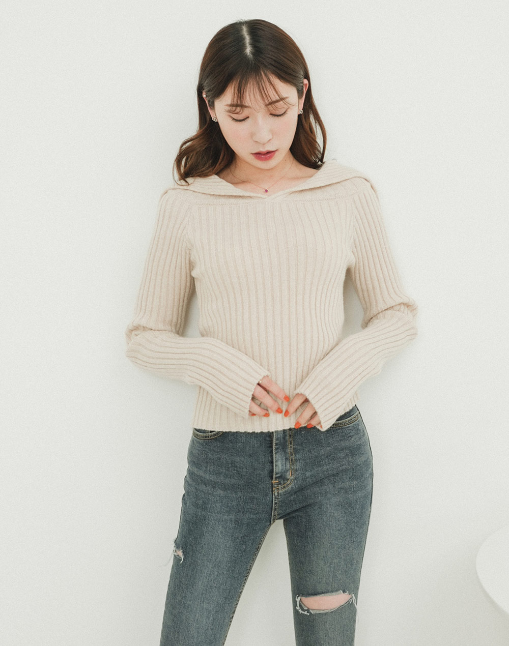 collar rib knit | 詳細画像3