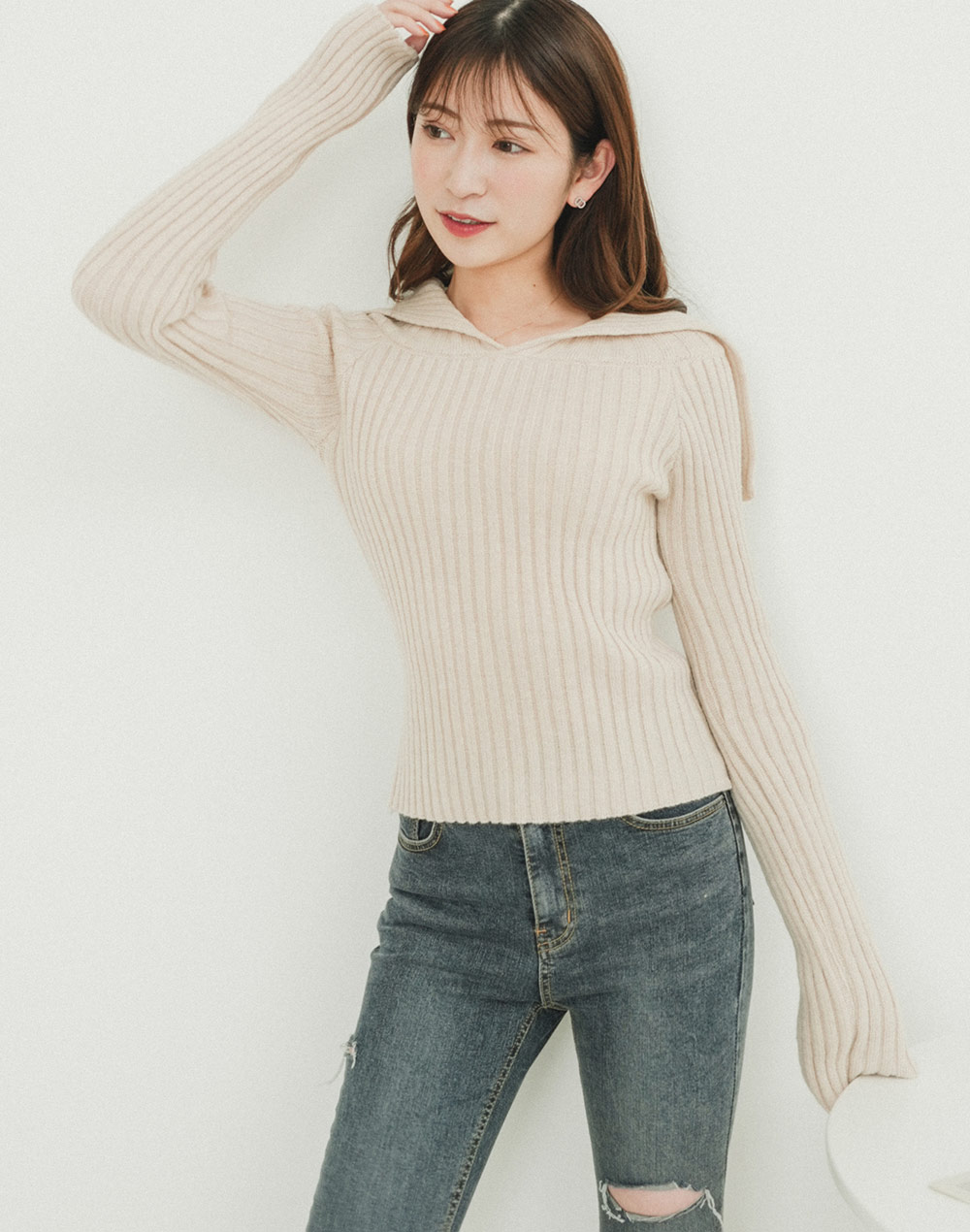 collar rib knit | 詳細画像5