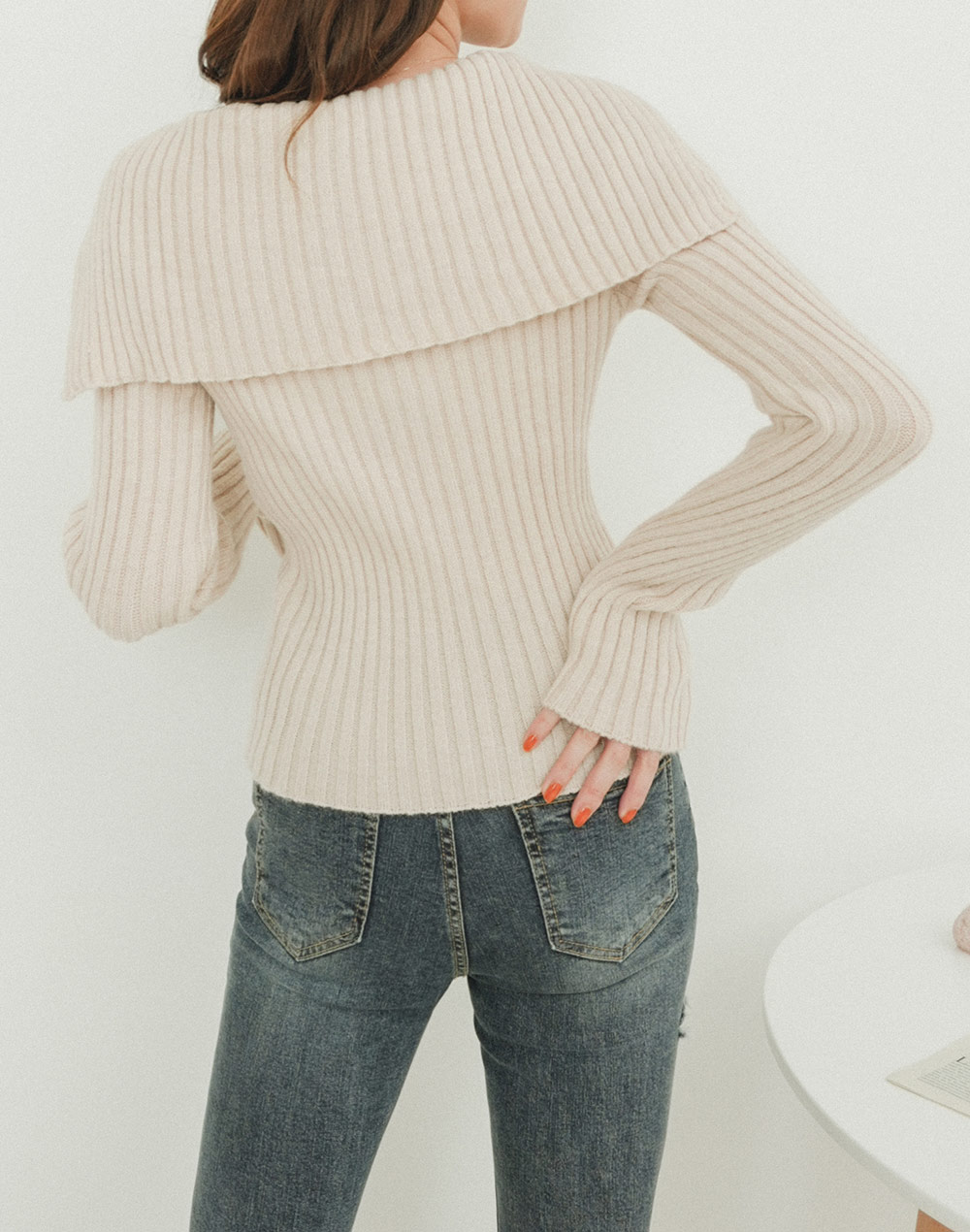 collar rib knit | 詳細画像9
