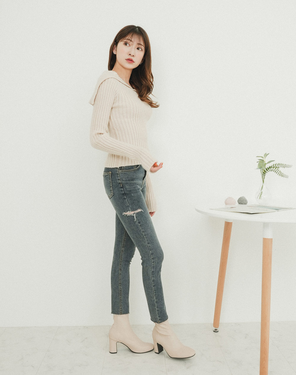 collar rib knit | 詳細画像17