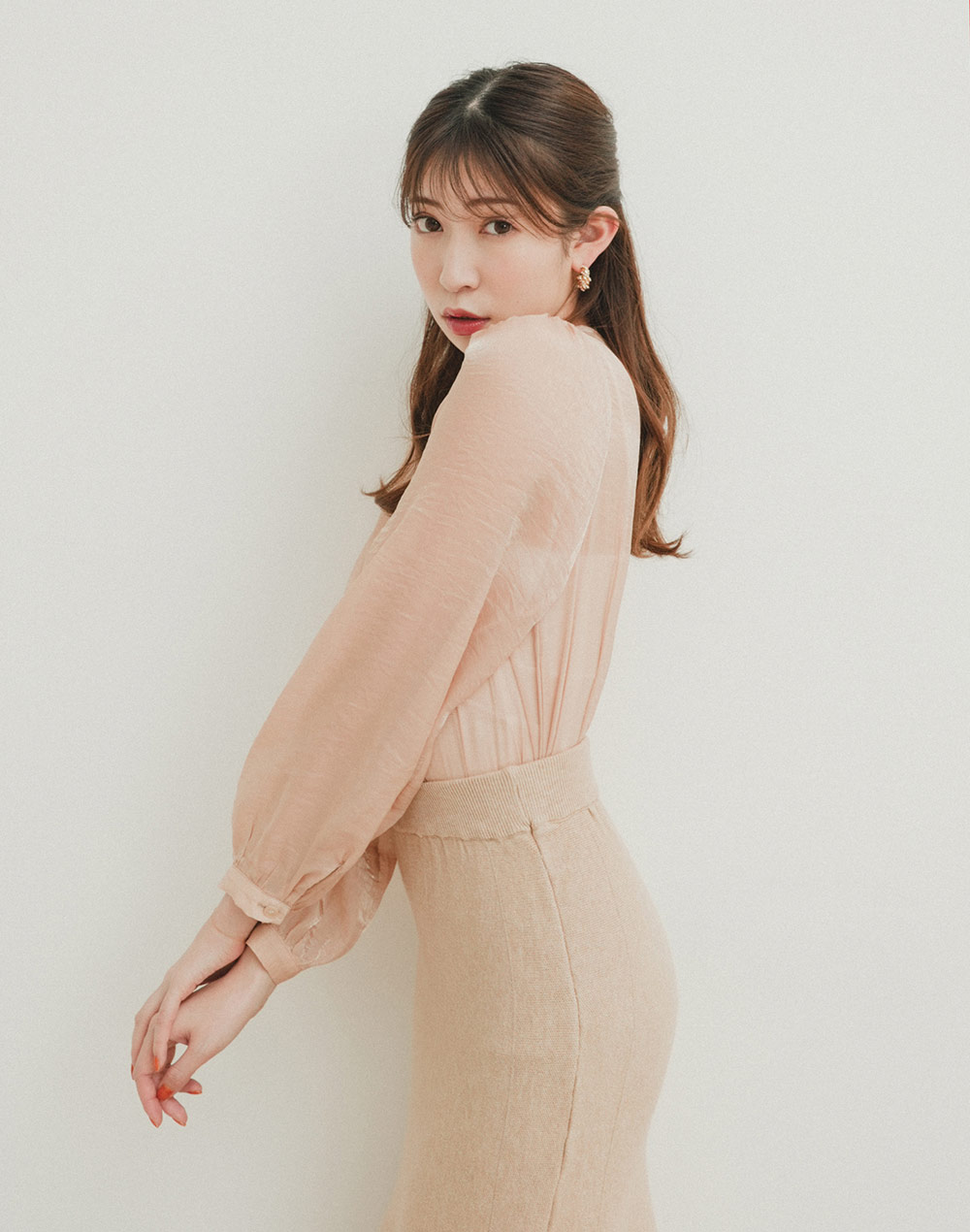 glossy sheer blouse | 詳細画像2