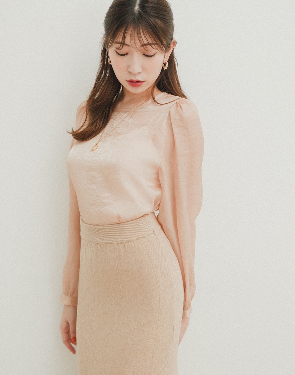 glossy sheer blouse | 詳細画像3