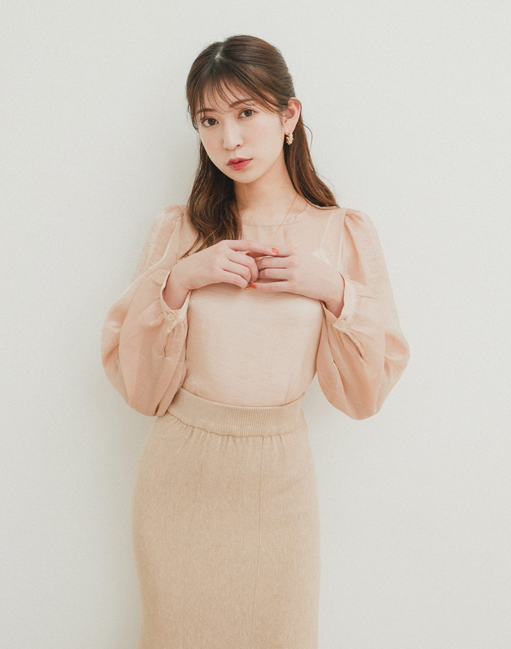 glossy sheer blouse | 詳細画像4