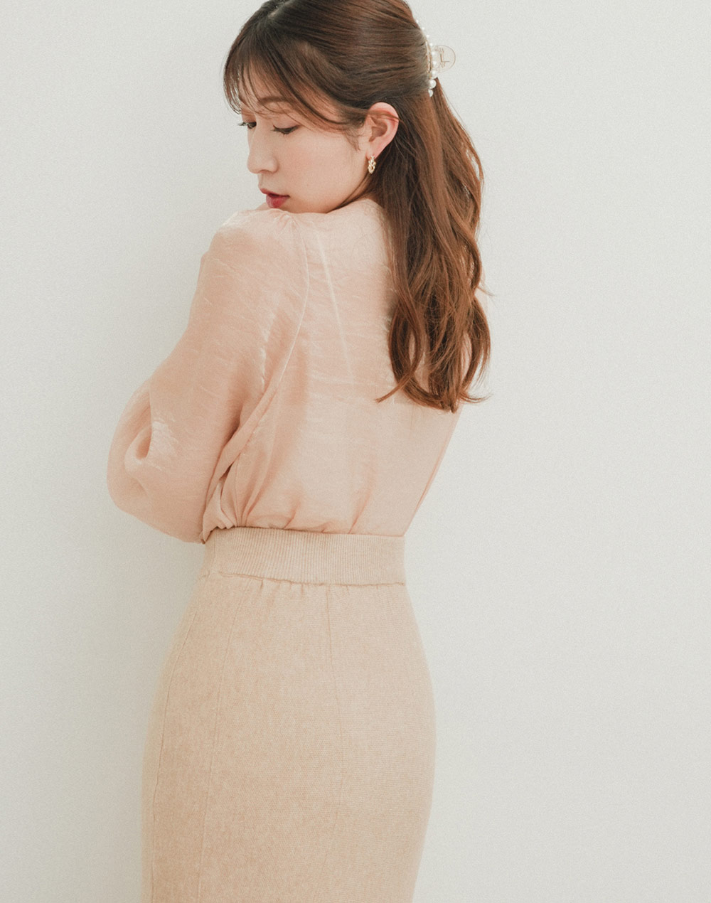 glossy sheer blouse | 詳細画像5
