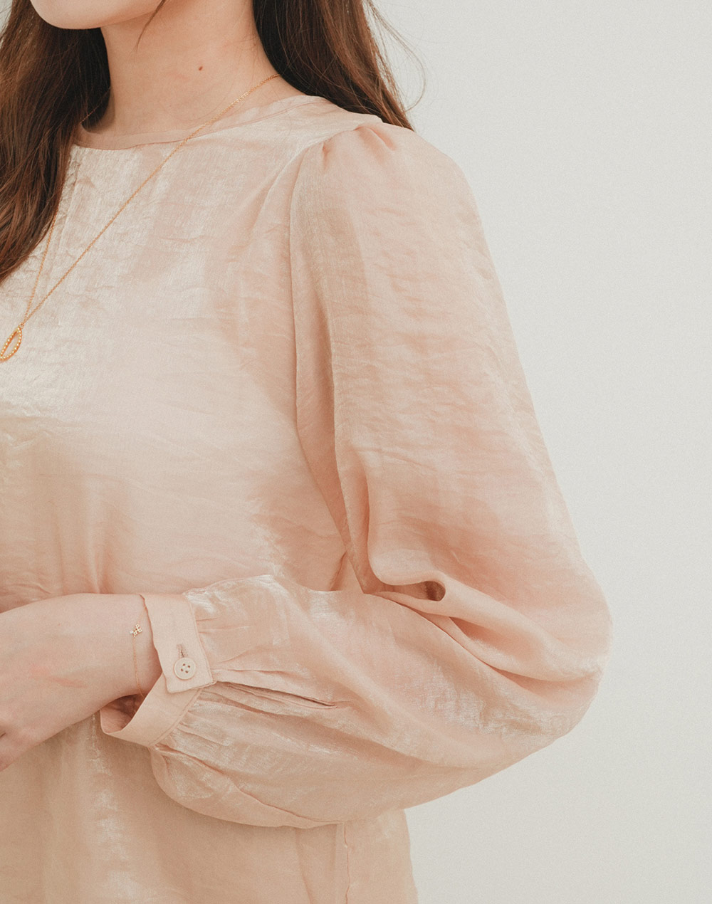 glossy sheer blouse | 詳細画像12
