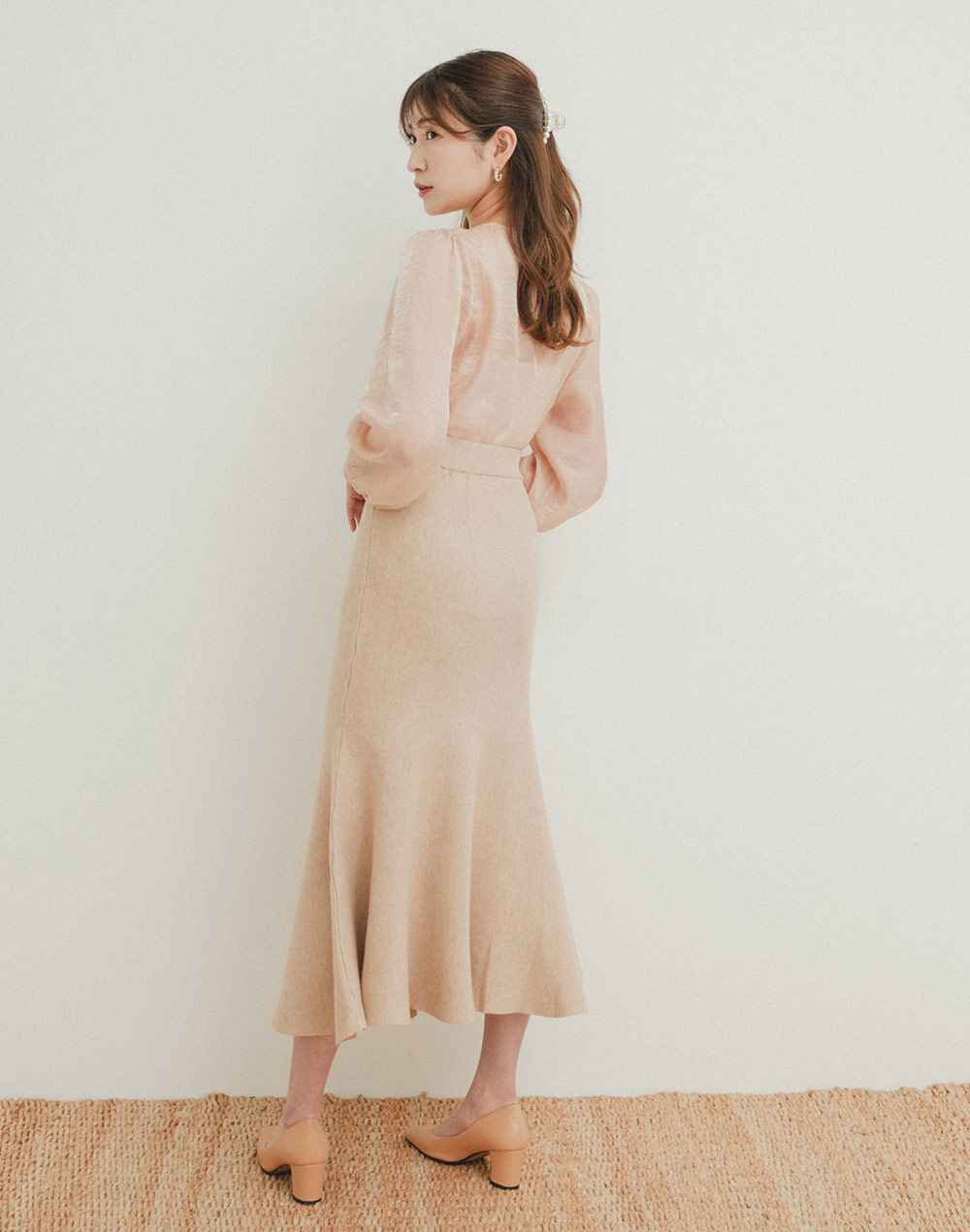 glossy sheer blouse | 詳細画像15