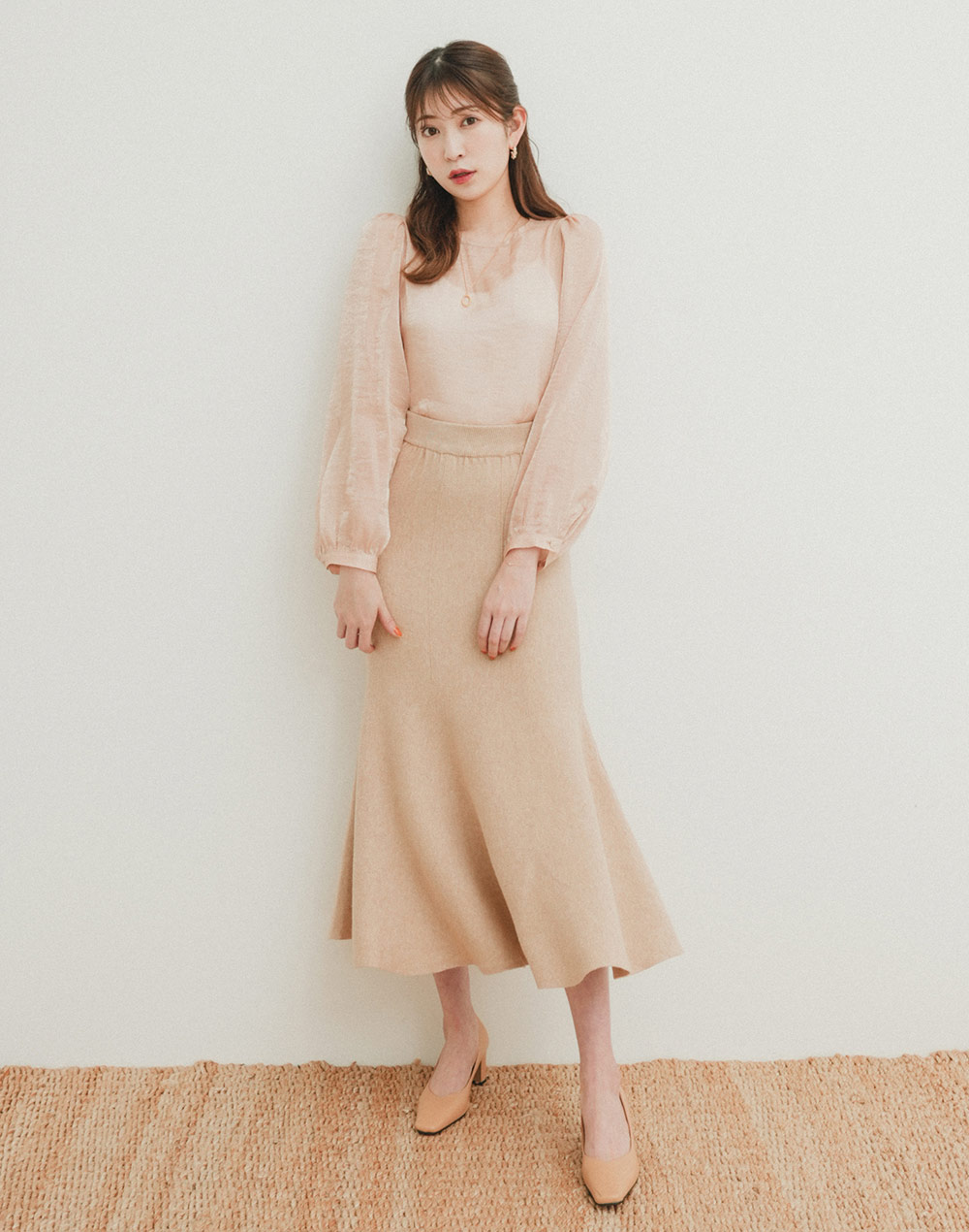 glossy sheer blouse | 詳細画像19