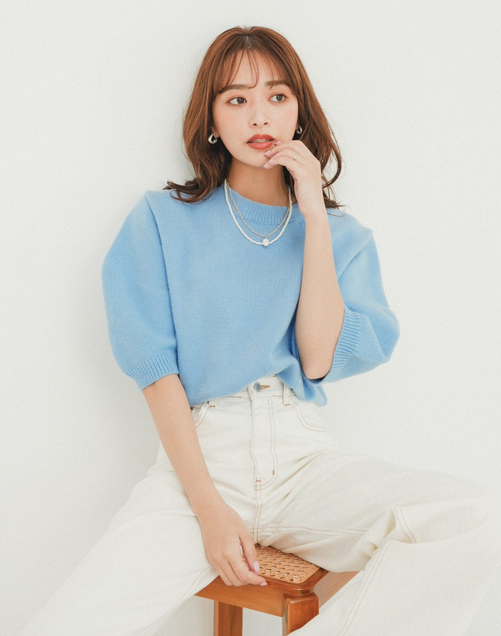 half puff sleeve knit | 詳細画像2