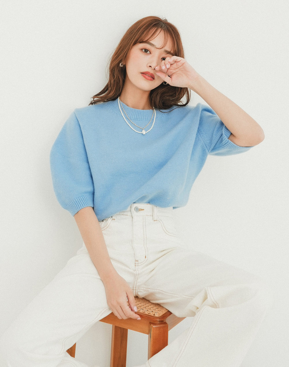 half puff sleeve knit | 詳細画像3